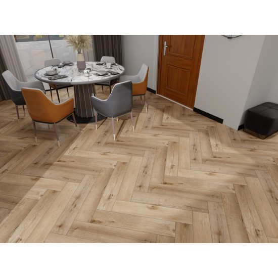 Parchet SPC OAK CHAMPAGNE HERRINGBONE , 6.5 mm