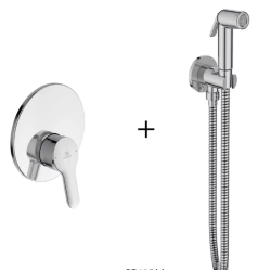 Set dus igiena intima Alpha Ideal Standard cu agatatoare, para, furtun si baterie incastrata