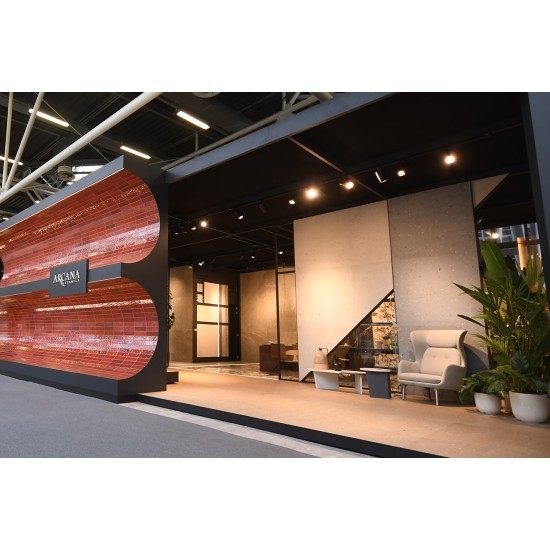 Faianta Flaming Cherry Lucioasa, tip Metro, 8.5 x 31 cm, Arcana