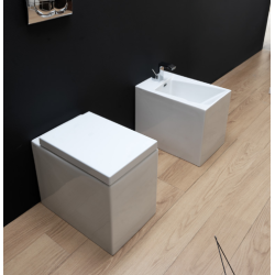 Vas Wc Oz stativ cu Capac  Alb