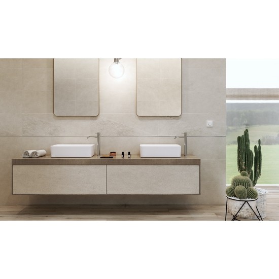 Faianta Keep Calm Grey rectificata, 29x89 cm, Cersanit