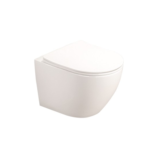 Set vas WC suspendat cu capac Alfonzo rimless Fluminia