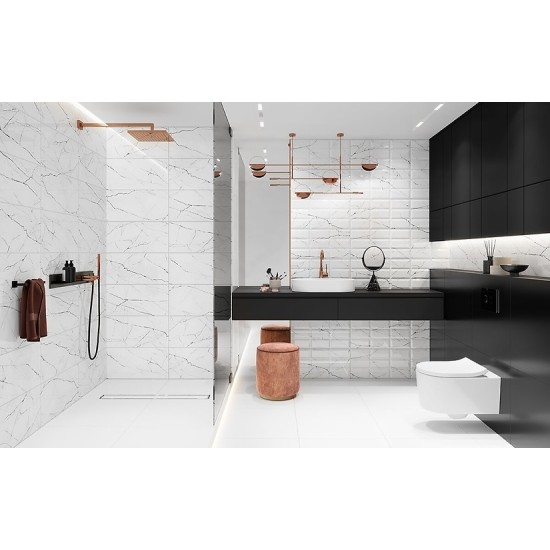 Gresie BLACK POLER LUCIOASA RECT 59,8x59,8 cm, Cersanit