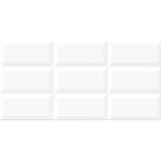 Faianta White Glossy Structure, 29.7 x 60 cm, Cersanit