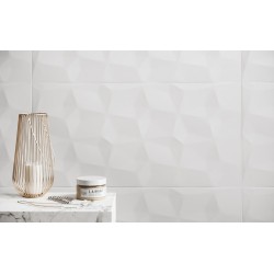 Faianta WHITE TWIST STRUCTURE SUPER MATT 29,7x60, Cersanit