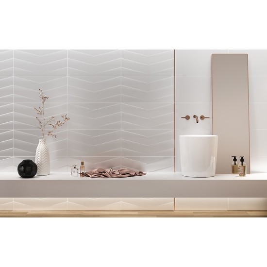 Faianta WHITE PEARL MATT, 29.7 x 59.8 cm, Cersanit