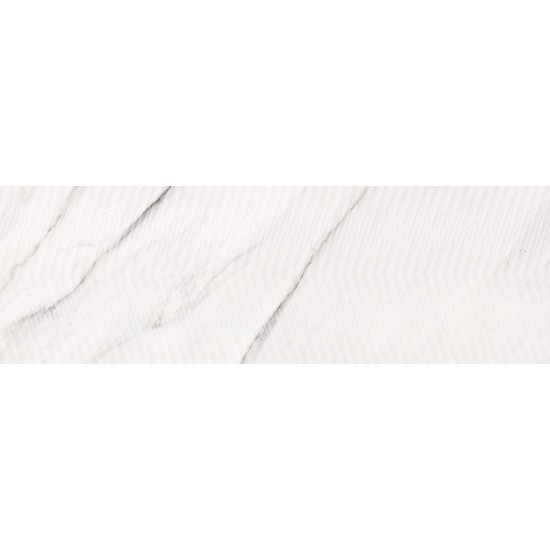 Faianta Carrara Chic Chevron Structure, Rectificata Lucioasa 29 x 89 cm