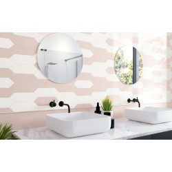 Faianta Picket Petal Pink, tip Metro, Hexagon Lucios, 10 x 30 cm, Ribesalbes