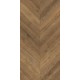 GRESIE HERRINGBONE BROWN MATA RECTIFICATA, 60 x 120 cm