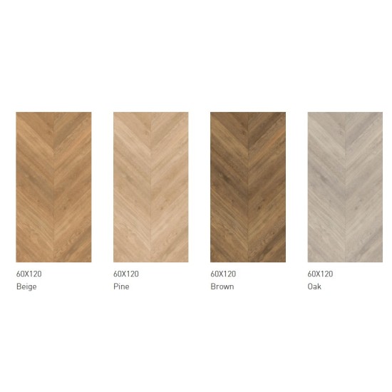 GRESIE HERRINGBONE OAK MATA RECTIFICATA, 60 x 120 cm