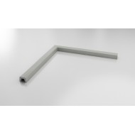 Prag de dus compozit, Gri Inox, patrat pentru cabina de dus 100X100 cm, Fat