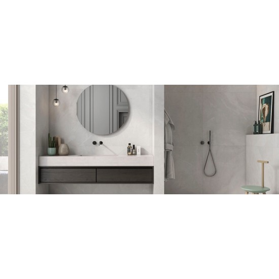 Gresie Alba White Mata, Rectificata 100 x 100 cm, Geotiles