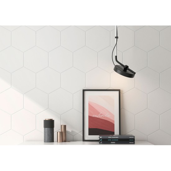 GRESIE HEXA SOLID WHITE 25.8X29, HEXAGONALA GEOTILES