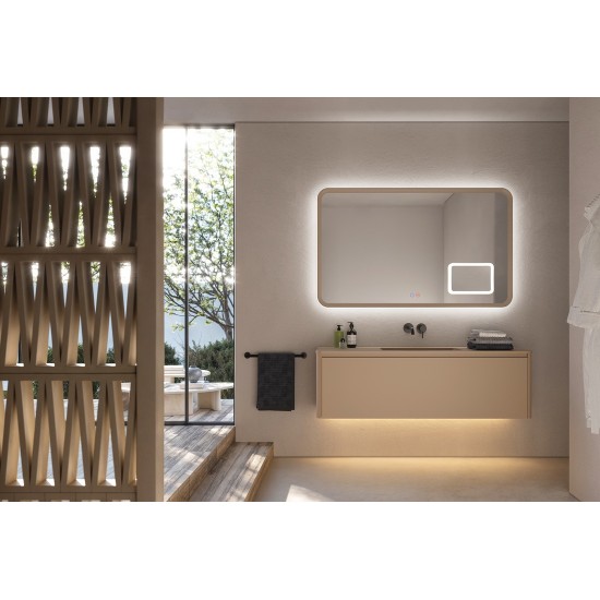 OGLINDA LED DUOMO 100X80 CU RAMA MOKA