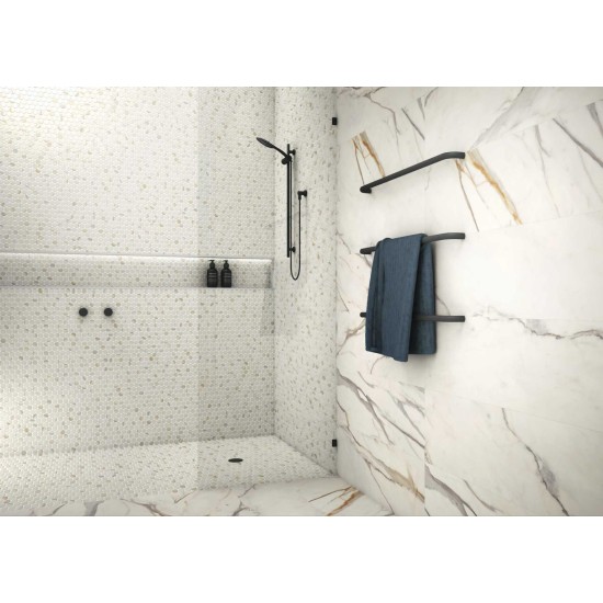 Gresie Calacatta Gold Hexagon, mata 28.5 x 33 cm