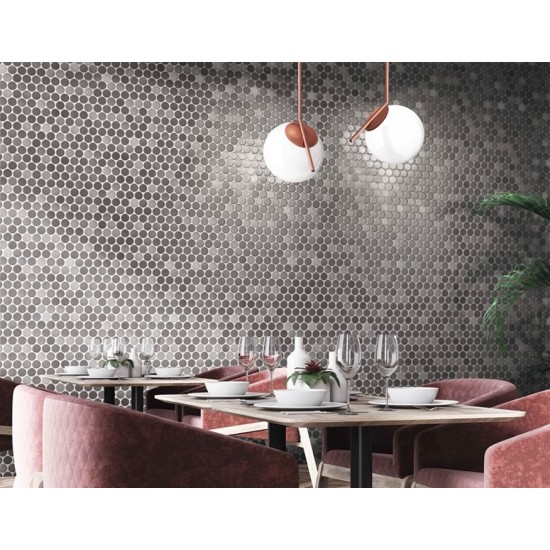 Faianta Circle Glossy Grey 30.9 x 30.9 cm