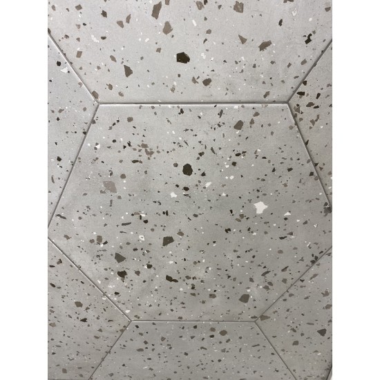 GRESIE HEXAGONALA CONFETI GREY 56 x 48.5 cm, REALONDA