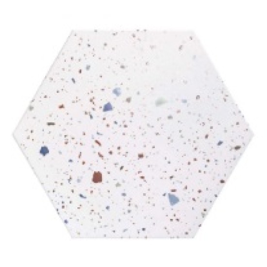 GRESIE HEXAGONALA CONFETI WHITE 56 x 48.5 cm, REALONDA