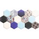 Gresie HEX Nouveau Blue 26.5 x 51 cm, REALONDA