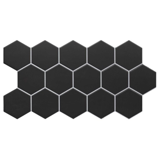 Gresie HEX BLACK 26.5 x 51 cm, REALONDA