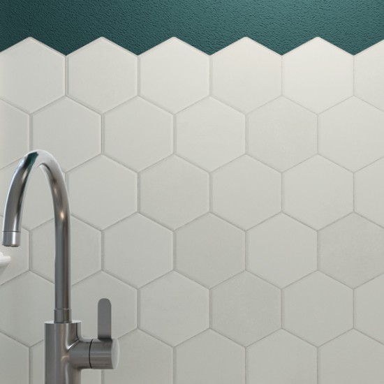 Gresie HEX WHITE 26.5 x 51 cm, REALONDA