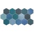 Gresie HEX Aquamarine 26.5 x 51 cm, REALONDA