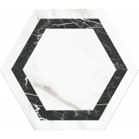 Gresie hexagonala Venato Deco Dark 33 x 28.5 cm Realonda