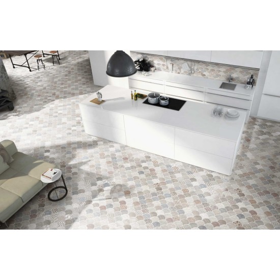 Gresie SCALE BOHO White Mata 30.7 x 30.7 cm, Realonda