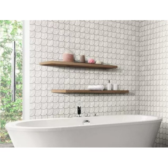 Gresie SCALE WHITE Mata 30.7 x 30.7 cm, Realonda