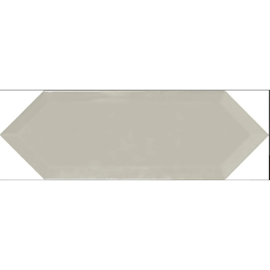 Faianta Picket Beveled Light Grey, tip Metro, Hexagon Lucios, 10 x 30 cm, Ribesalbes
