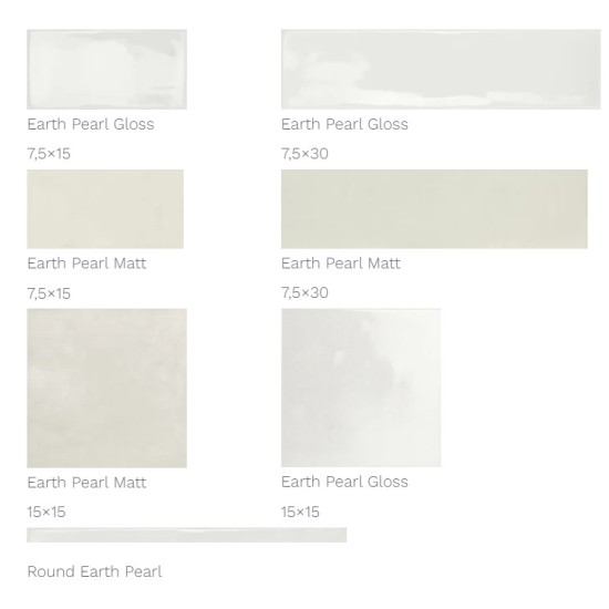 Faianta Earth Pearl Gloss, tip Metro, 7.5 x 30 cm Ribesalbes