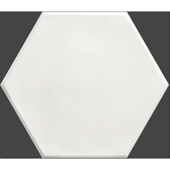 Gresie Hex White Mat, 15 x 17.3 cm Ribesalbes