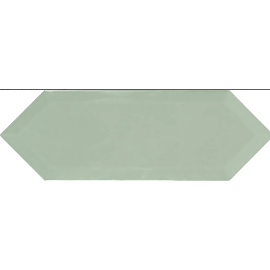 Faianta Picket Beveled Green, tip Metro, Hexagon Lucios, 10 x 30 cm, Ribesalbes