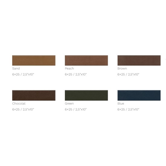 Faianta Gresie Terra Blue Gloss 6x25, tip Metro, Ribesalbes