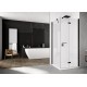 Cabina de dus Solino Black 90x90cm, cu usa pliabila 180 grade, din 2 piese, Sanswiss