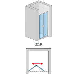 Usa pliabila culisanta din 2 piese OCELIA 800 mm SANSWISS