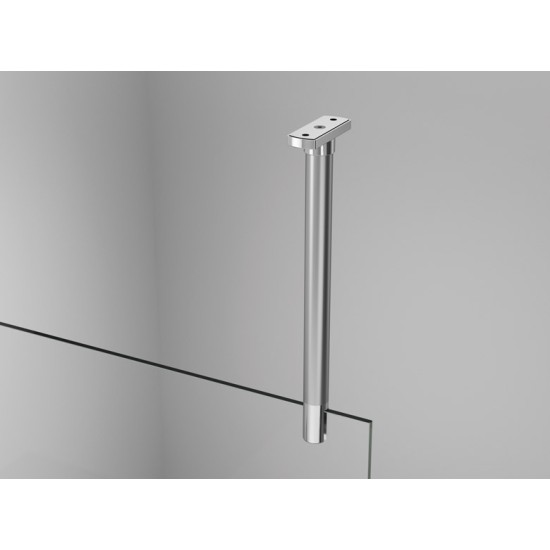 Paravan de dus Walk-In Decor Japan 120 x 200 cm, sticla de 8 mm, profil crom