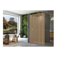 Paravan de dus Walk-In Decor Japan 120 x 200 cm, sticla de 8 mm, profil negru mat.