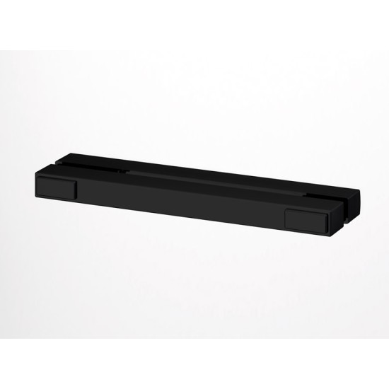 Cabina de dus Solino Black 90x90cm, cu usa pliabila 180 grade, din 2 piese, Sanswiss