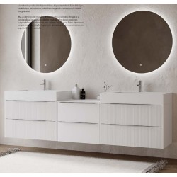 MOBILIER ICONICA RIFLAJ 80 CM, ALB CU LAVOAR