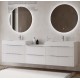 MOBILIER ICONICA RIFLAJ 80 CM ALB CU LAVOAR