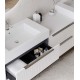 MOBILIER ICONICA RIFLAJ 80 CM ALB CU LAVOAR