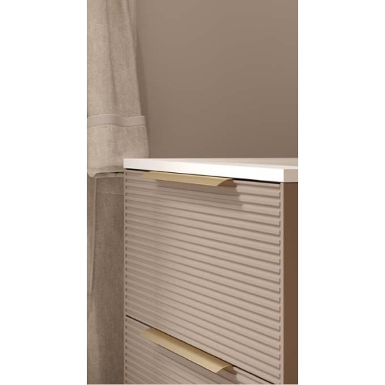 MOBILIER ICONICA RIFLAJ 80 CM ALB CU LAVOAR