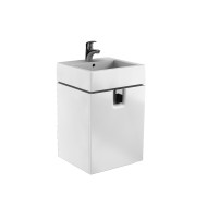 Mobilier TWINS 50 alb lucios, cu un sertar, KOLO