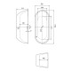 Cada freestanding Aura 170 x 75 cm