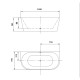 Cada freestanding Beatrice 150 x 75 cm