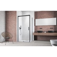 Cabina de dus Idea Black KDJ cu usa glisanta si perete fix, 100 x 100 cm, Radaway