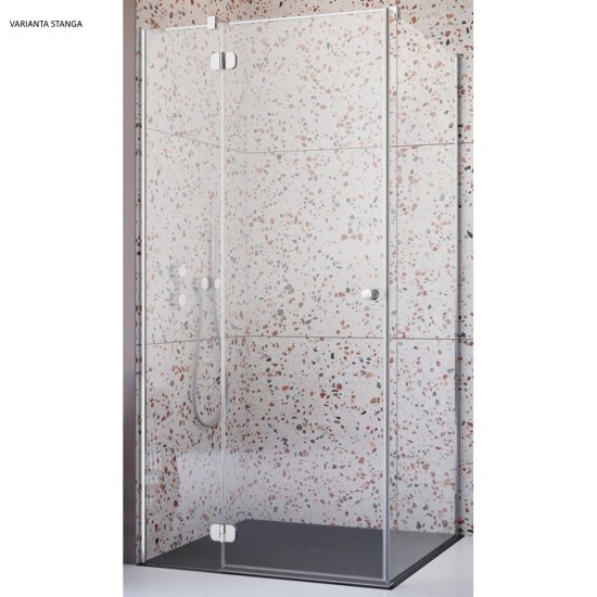 Cabina de dus 90 x 90 cm, Torrenta KDJ stanga, Set cu cadita si sifon, Radaway