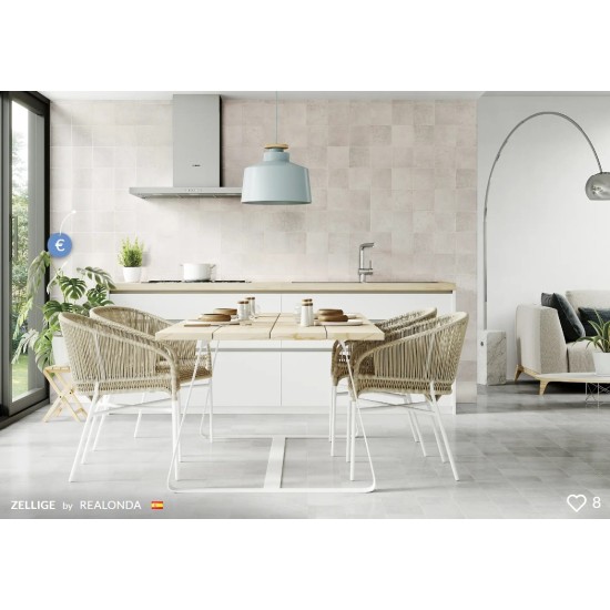 Gresie Zellige Pearl lucioasa 33 x 33 cm, REALONDA