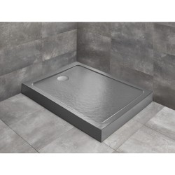 Cadita dus patrata Radaway Doros F Compact Stone 100x80 cm, antracit 